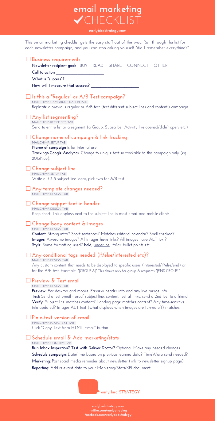 Email Checklist