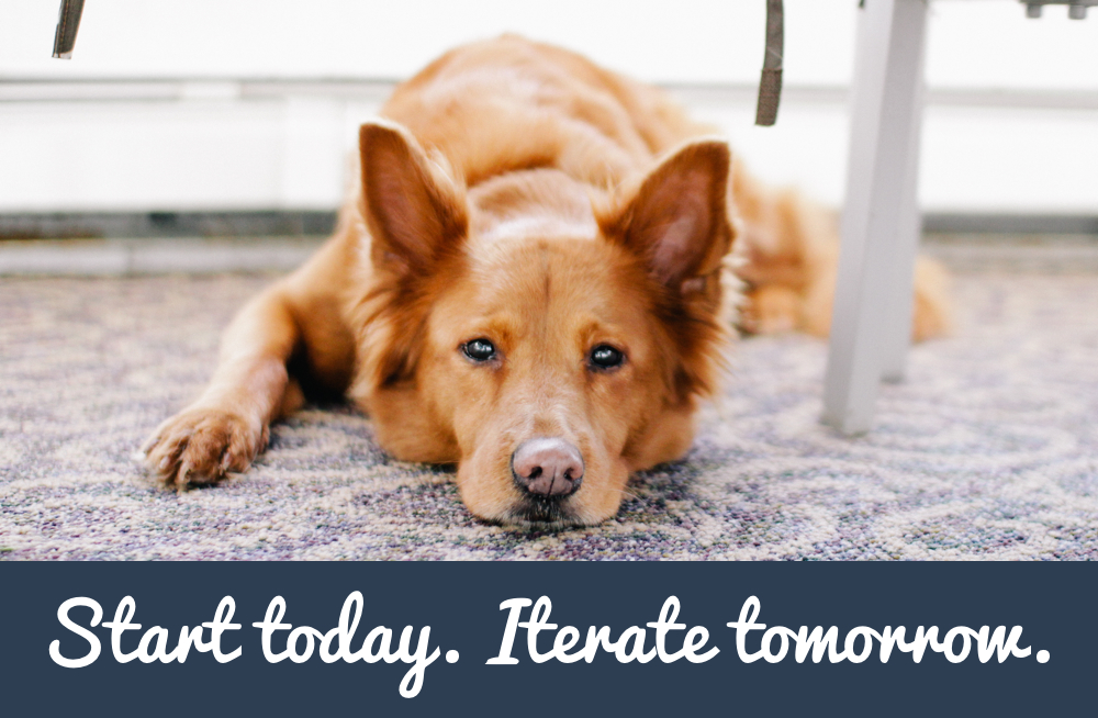 Start today. Iterate tomorrow.