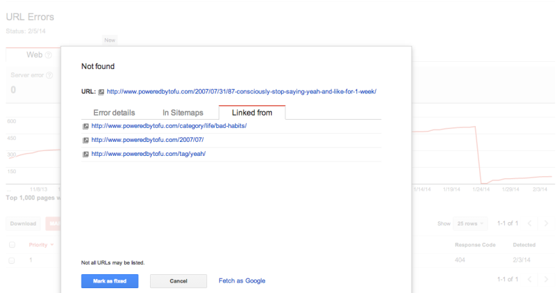 Fixing Crawl Errors in Google Webmaster Tools