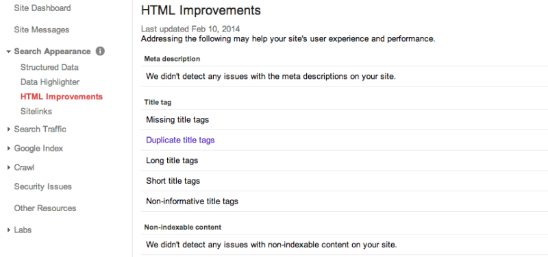 HTML Improvement suggestions