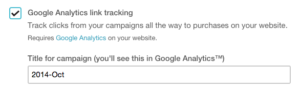 Google Analytics link tracking