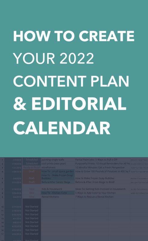 Blog planning template - how to create your 2022 content plan and editorial calendar template